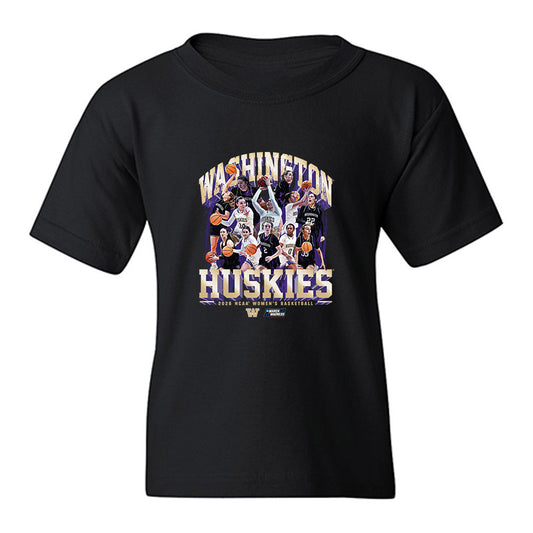 Washington - NCAA Women's Basketball : NCAA® March Madness® 2026 Team Collage Youth T-Shirt-0