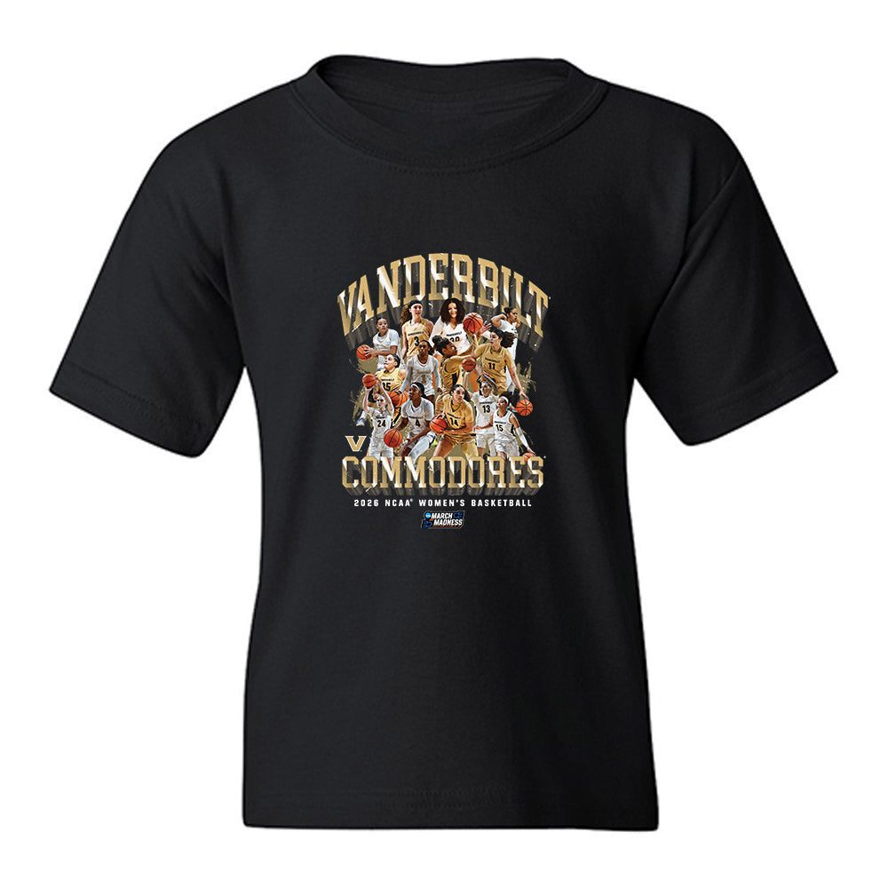 Vanderbilt - NCAA Women's Basketball : NCAA® March Madness® 2026 Team Collage Youth T-Shirt-0