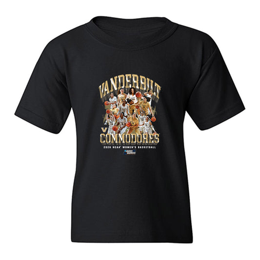 Vanderbilt - NCAA Women's Basketball : NCAA® March Madness® 2026 Team Collage Youth T-Shirt-0