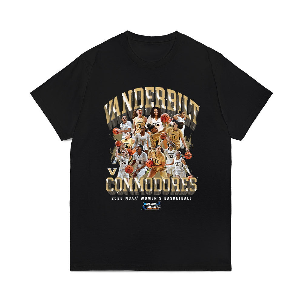 Vanderbilt - NCAA Women's Basketball : NCAA® March Madness® 2026 Team Collage Comfort Colors T-Shirt-0