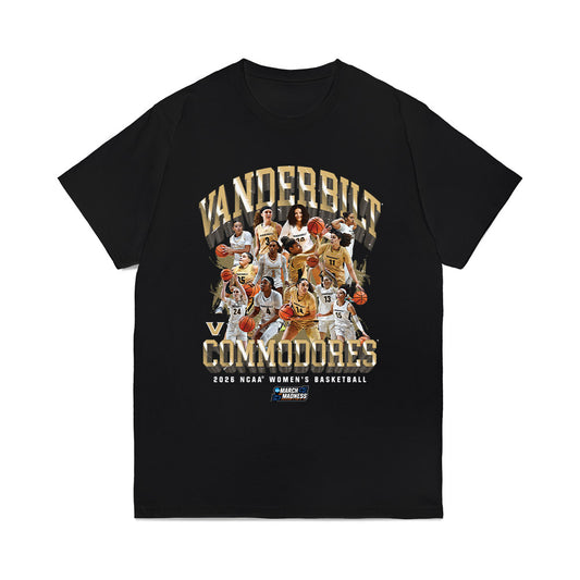 Vanderbilt - NCAA Women's Basketball : NCAA® March Madness® 2026 Team Collage Comfort Colors T-Shirt-0