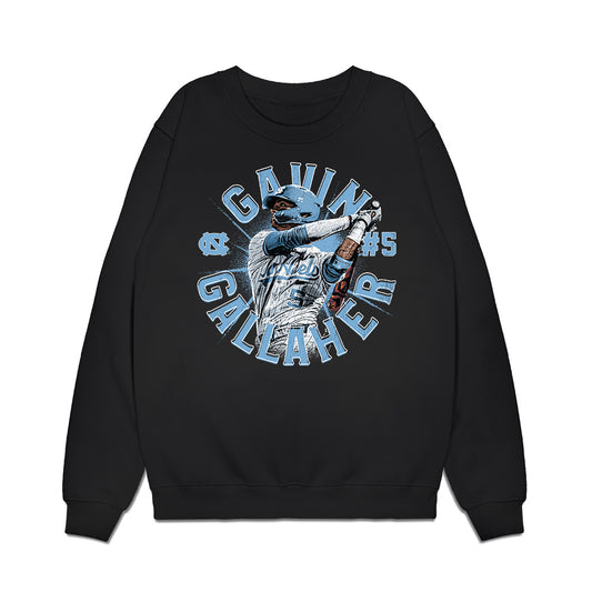 UNC - NCAA Baseball : Gavin Gallaher - Collage Premium Crewneck Sweatshirt-0