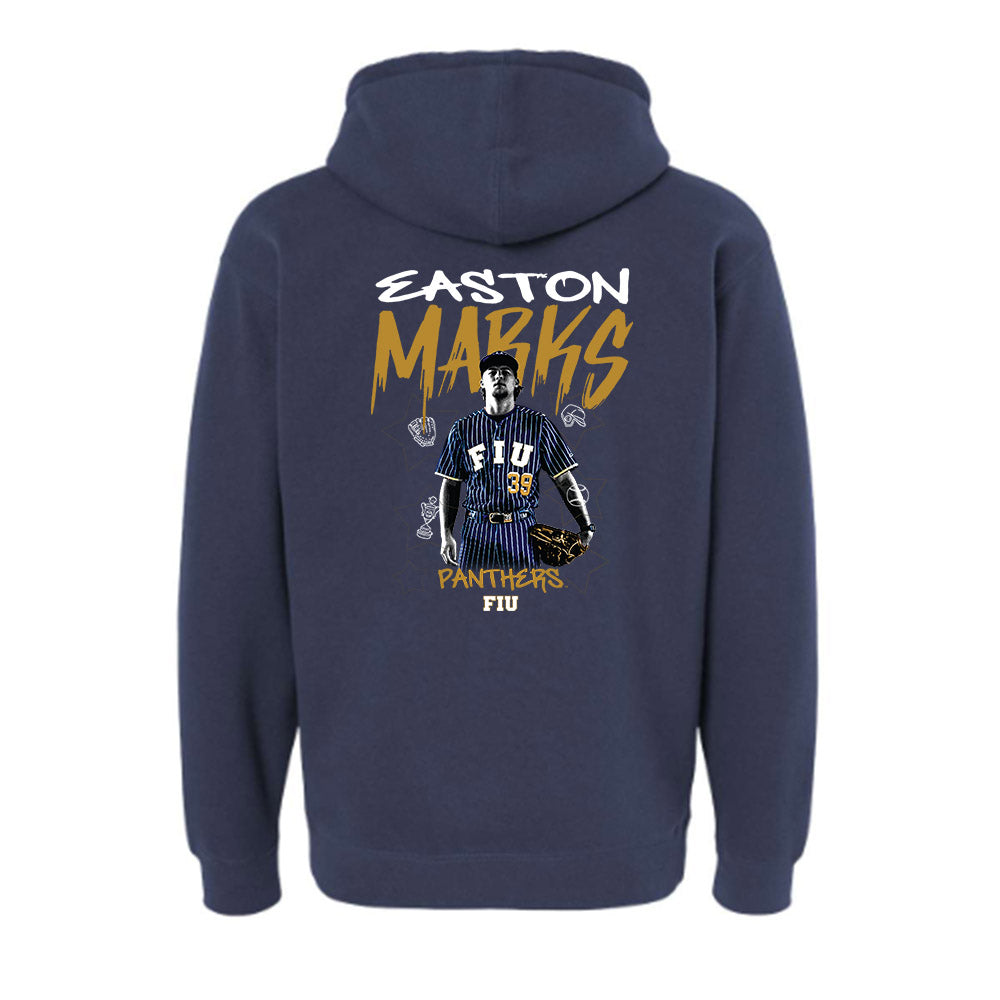 FIU - NCAA Baseball : Easton Marks - Collage Hooded Pullover Sweatshirt-1