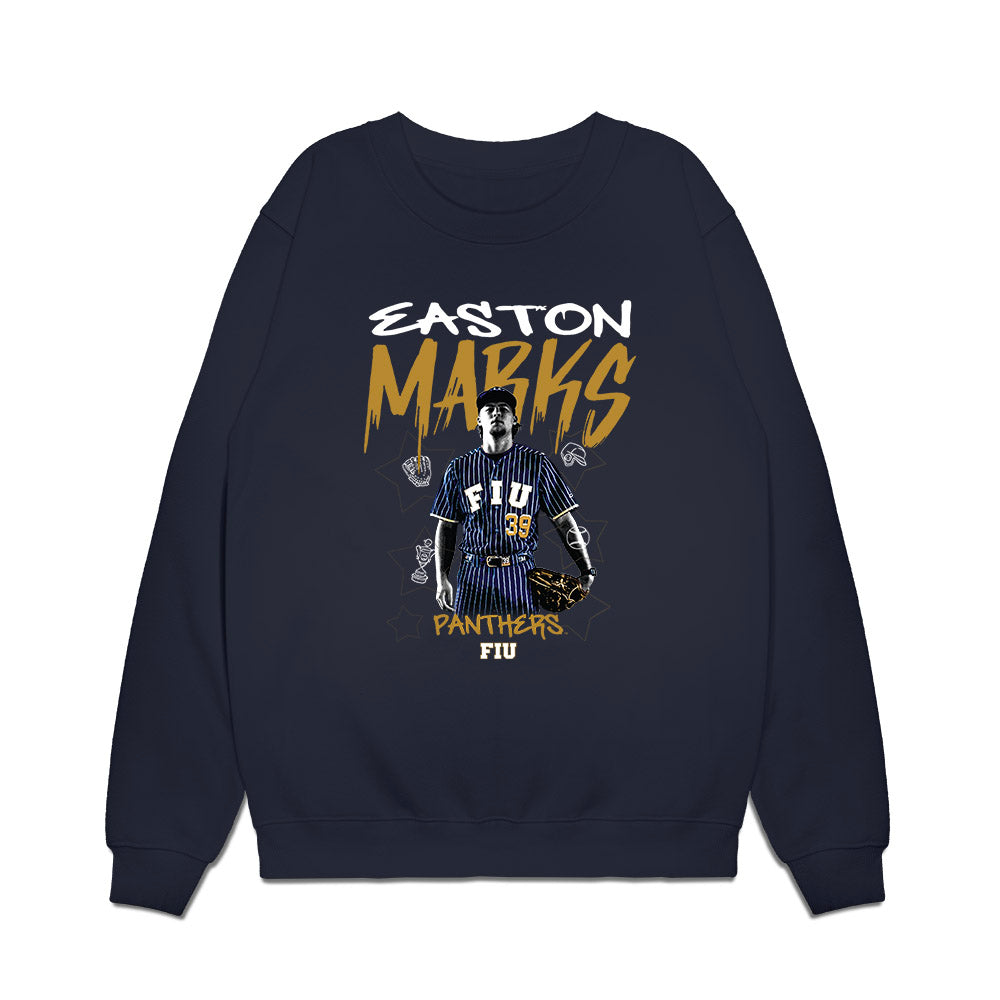 FIU - NCAA Baseball : Easton Marks - Collage Premium Crewneck Sweatshirt-0