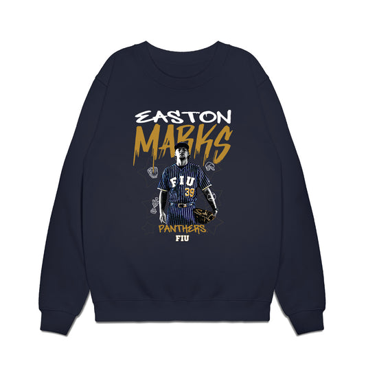 FIU - NCAA Baseball : Easton Marks - Collage Premium Crewneck Sweatshirt-0