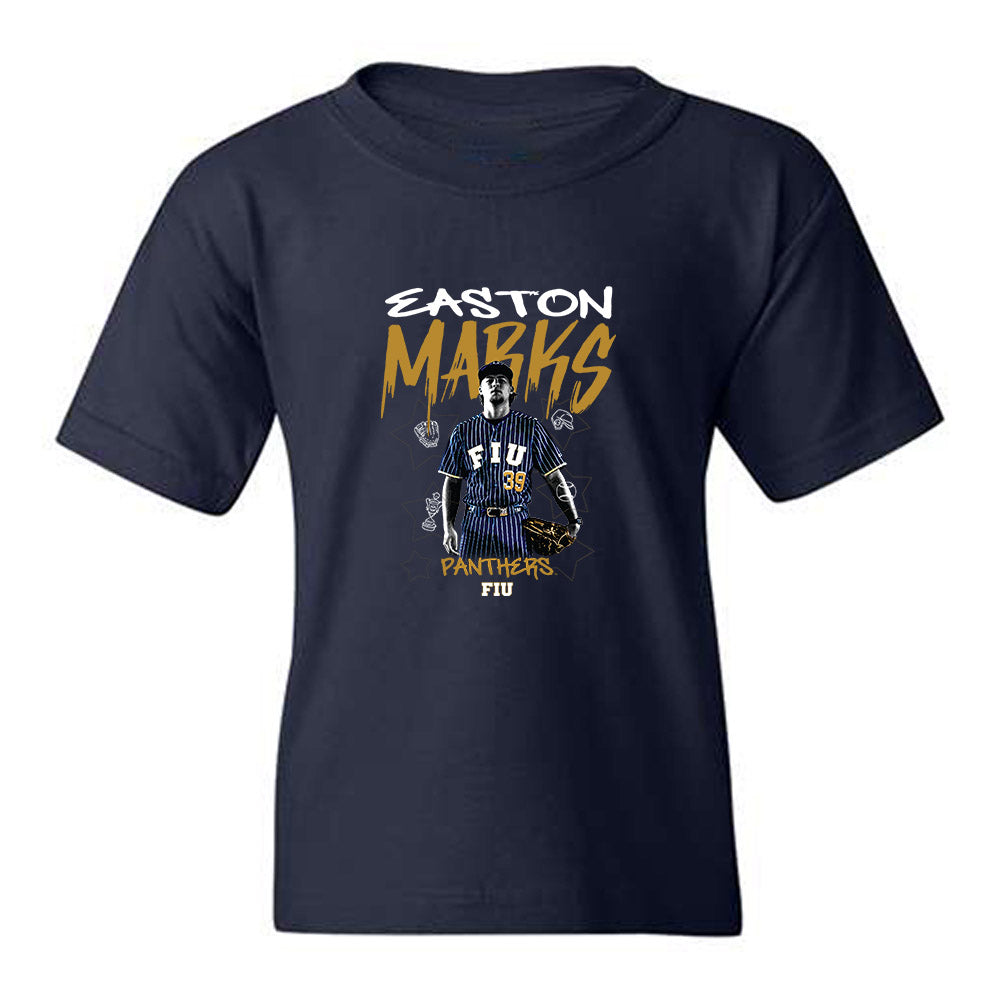 FIU - NCAA Baseball : Easton Marks - Collage Youth T-Shirt-0