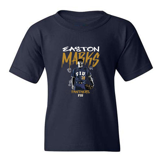 FIU - NCAA Baseball : Easton Marks - Collage Youth T-Shirt-0