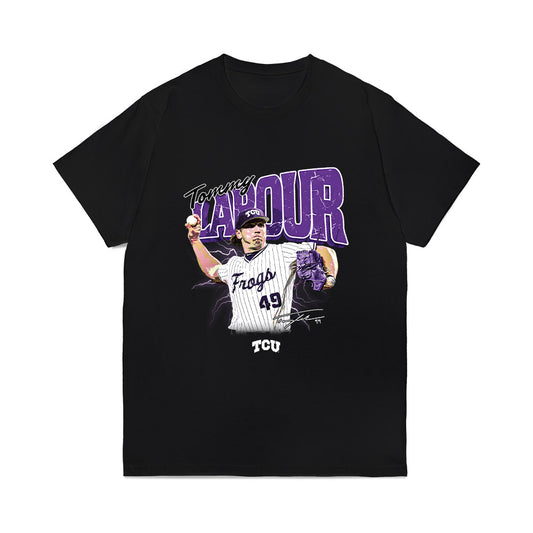TCU - NCAA Baseball : Tommy LaPour - Collage Comfort Colors T-Shirt-0