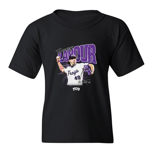 TCU - NCAA Baseball : Tommy LaPour - Collage Youth T-Shirt-0