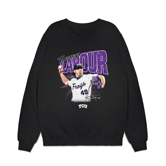 TCU - NCAA Baseball : Tommy LaPour - Collage Premium Crewneck Sweatshirt-0