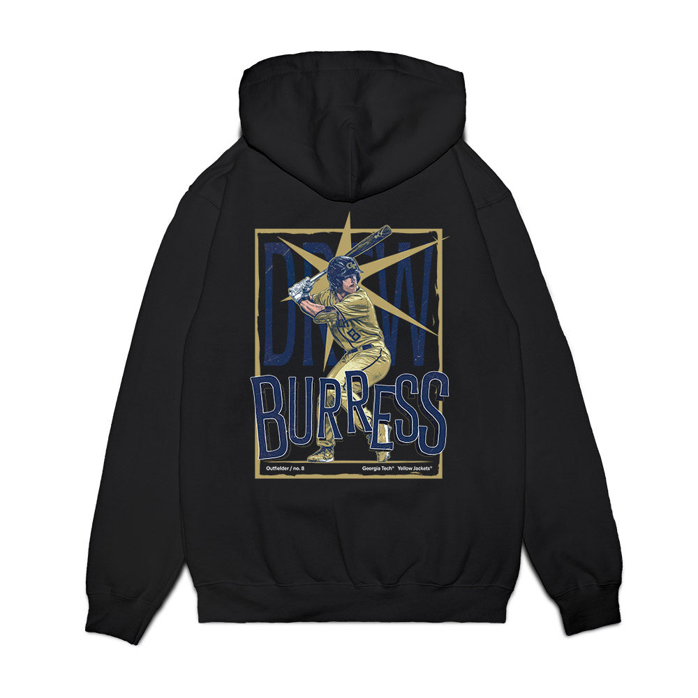Georgia Tech - NCAA Baseball : Drew Burress - Collage Premium Hooded Sweatshirt-1
