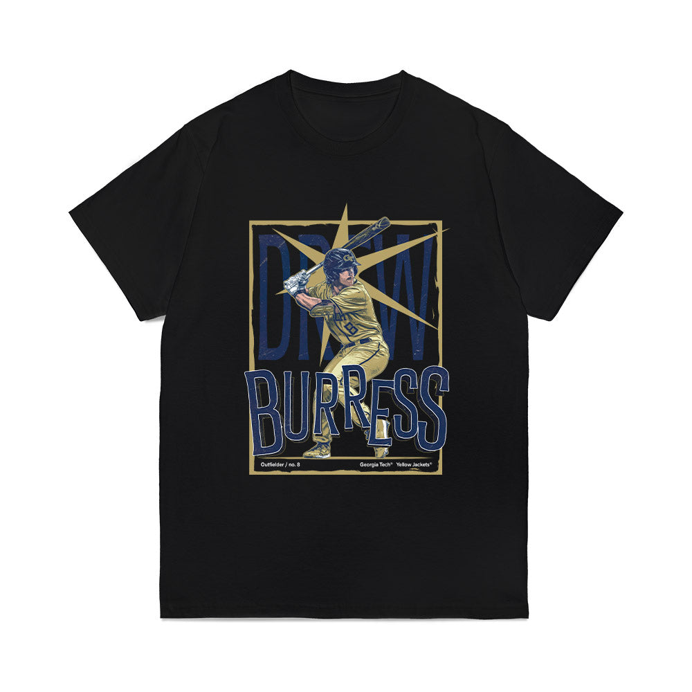 Georgia Tech - NCAA Baseball : Drew Burress - Collage Comfort Colors T-Shirt-0