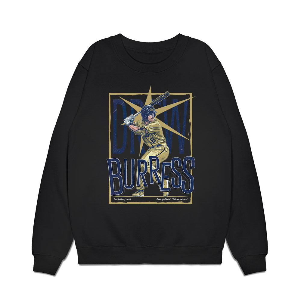 Georgia Tech - NCAA Baseball : Drew Burress - Collage Premium Crewneck Sweatshirt-0