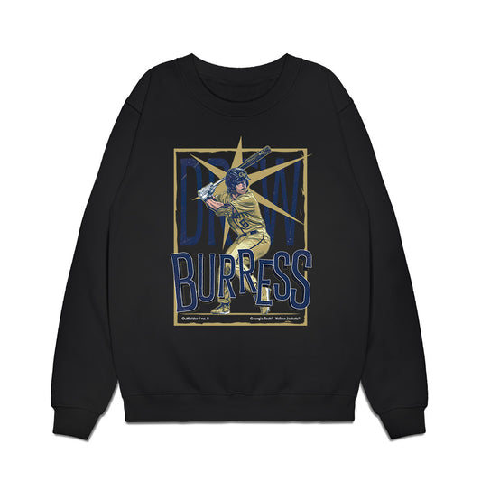 Georgia Tech - NCAA Baseball : Drew Burress - Collage Premium Crewneck Sweatshirt-0