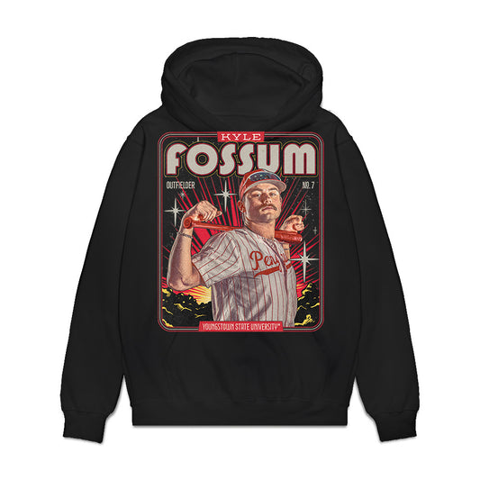 Youngstown State - NCAA Baseball : Kyle Fossum - Collage Premium Hooded Sweatshirt-0