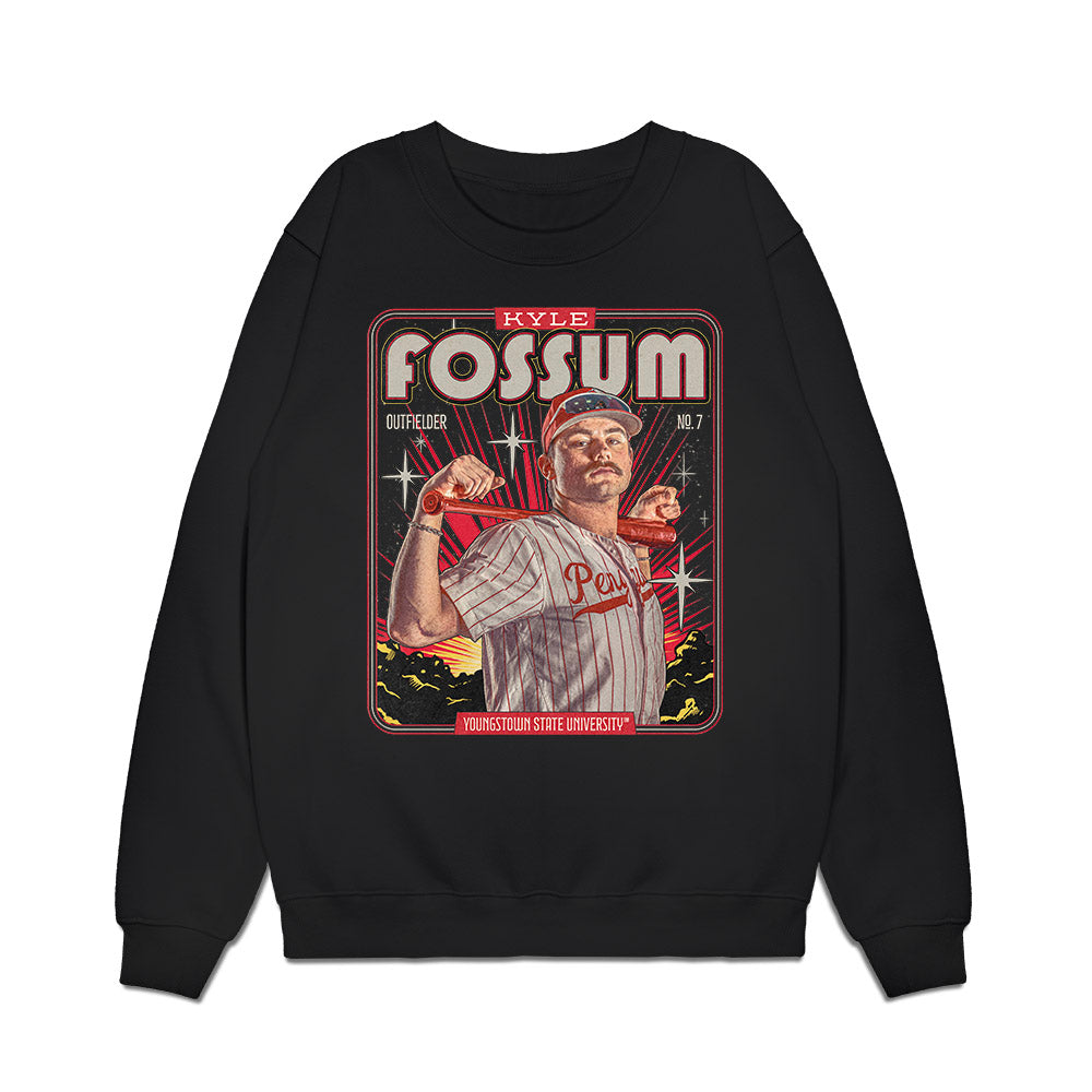 Youngstown State - NCAA Baseball : Kyle Fossum - Collage Premium Crewneck Sweatshirt-0