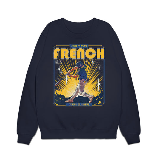 UC Berkeley - NCAA Baseball : Jacob French - Card Inspired Premium Crewneck Sweatshirt-0