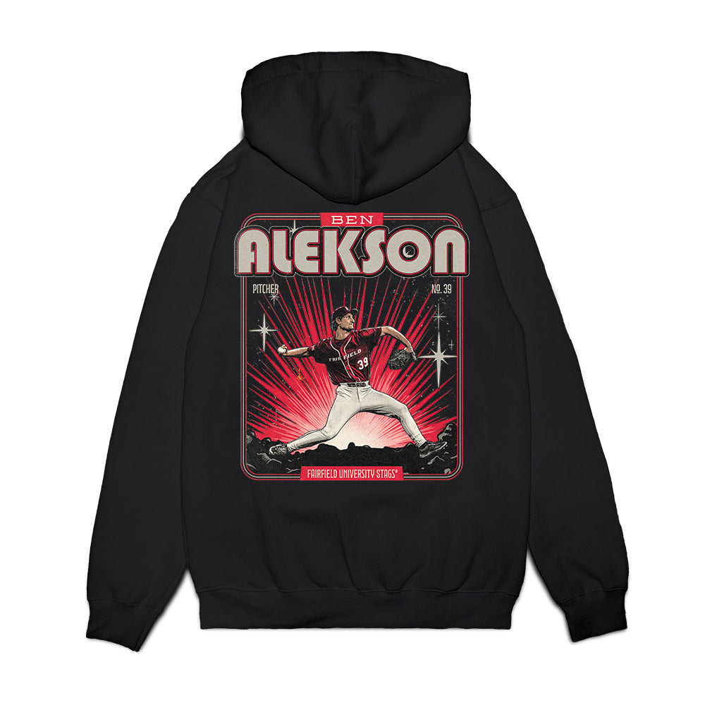 Fairfield - NCAA Baseball : Ben Alekson - Collage Premium Hooded Sweatshirt-1