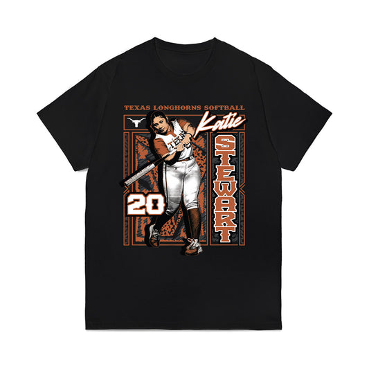 Texas - NCAA Softball : Katie Stewart - Collage Comfort Colors T-Shirt-0