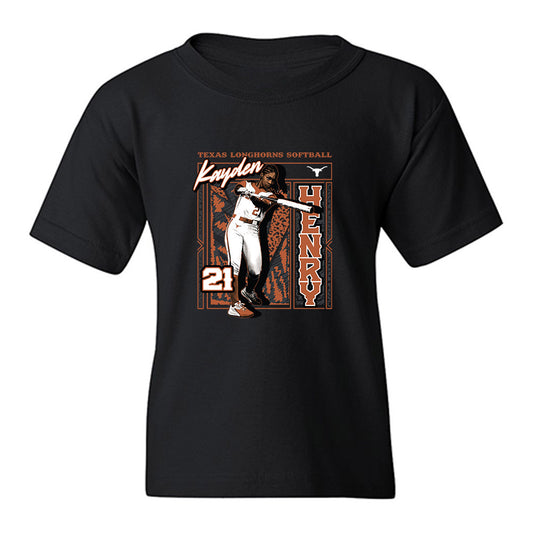 Texas - NCAA Softball : Kayden Henry - Collage Youth T-Shirt-0