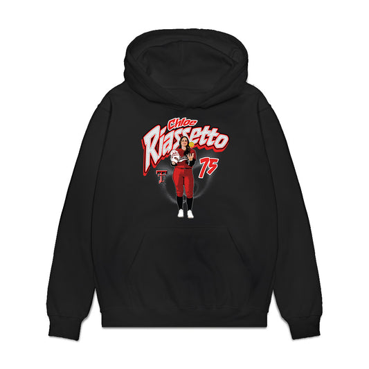 Texas Tech - NCAA Softball : Chloe Riassetto - Collage Premium Hooded Sweatshirt-0
