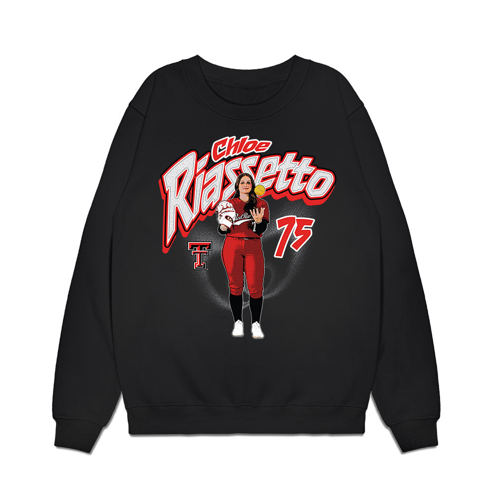 Texas Tech - NCAA Softball : Chloe Riassetto - Collage Premium Crewneck Sweatshirt-0