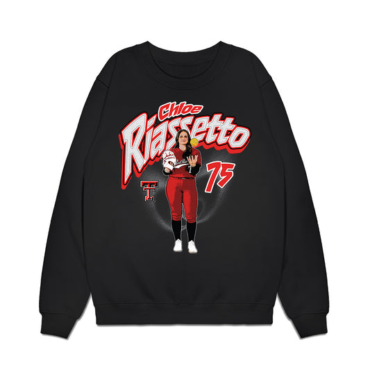 Texas Tech - NCAA Softball : Chloe Riassetto - Collage Premium Crewneck Sweatshirt-0