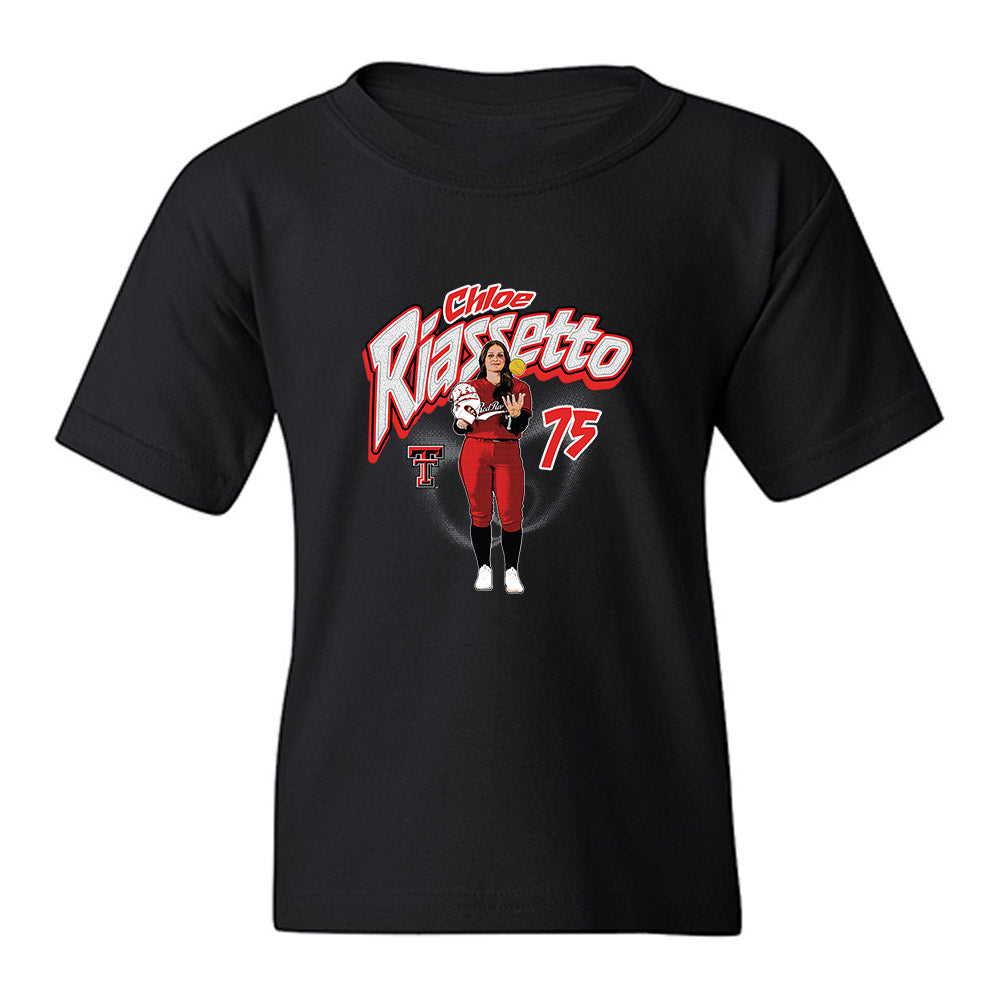 Texas Tech - NCAA Softball : Chloe Riassetto - Collage Youth T-Shirt-0