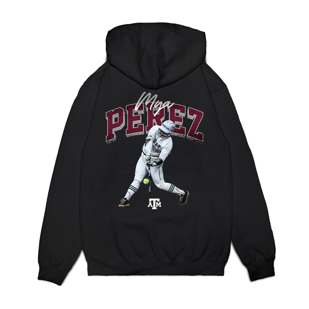 Texas A&M - NCAA Softball : Mya Perez - Collage Premium Hooded Sweatshirt-1