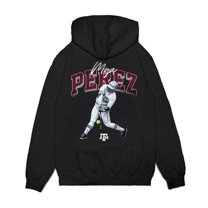 Texas A&M - NCAA Softball : Mya Perez - Collage Premium Hooded Sweatshirt-1