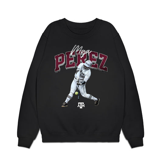 Texas A&M - NCAA Softball : Mya Perez - Collage Premium Crewneck Sweatshirt-0