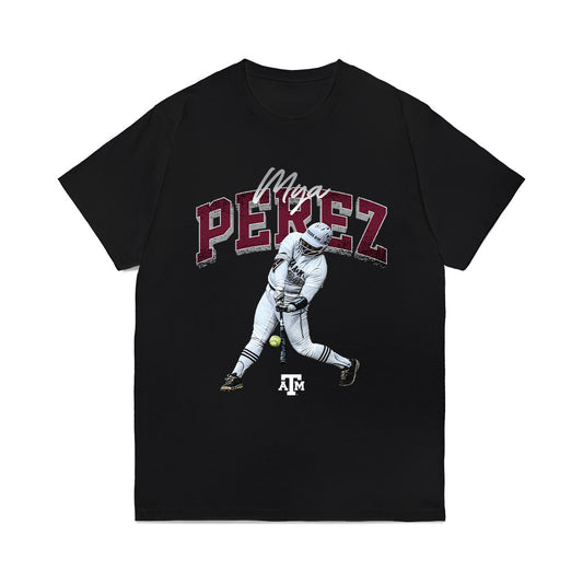 Texas A&M - NCAA Softball : Mya Perez - Collage Comfort Colors T-Shirt-0