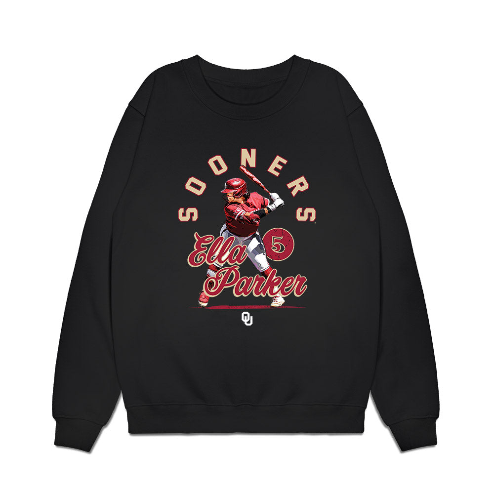 Oklahoma - NCAA Softball : Ella Parker - Collage Premium Crewneck Sweatshirt-0