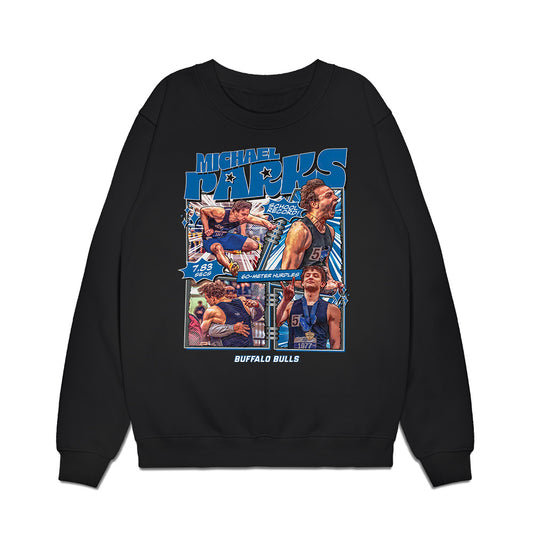 Buffalo - NCAA Men's Track & Field : Michael Parks - MAC Indoor Championship Premium Crewneck Sweatshirt-0