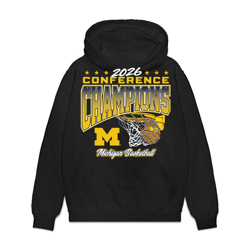 Michigan - NCAA Men's Basketball : - Roster Premium Hooded Sweatshirt-0