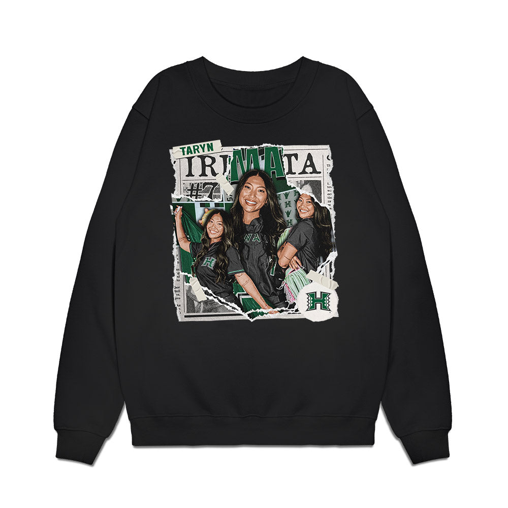 Hawaii - NCAA Softball : Taryn Irimata - Caricature Premium Crewneck Sweatshirt-0