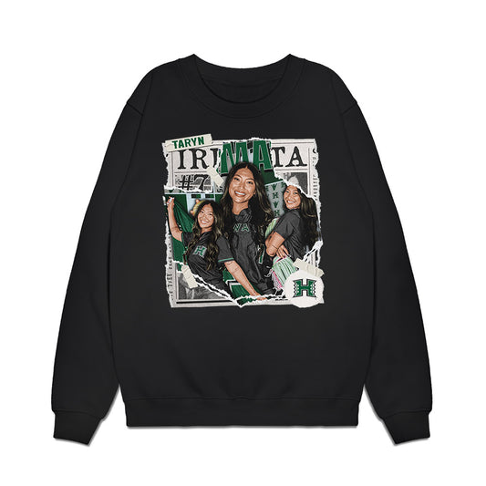 Hawaii - NCAA Softball : Taryn Irimata - Caricature Premium Crewneck Sweatshirt-0