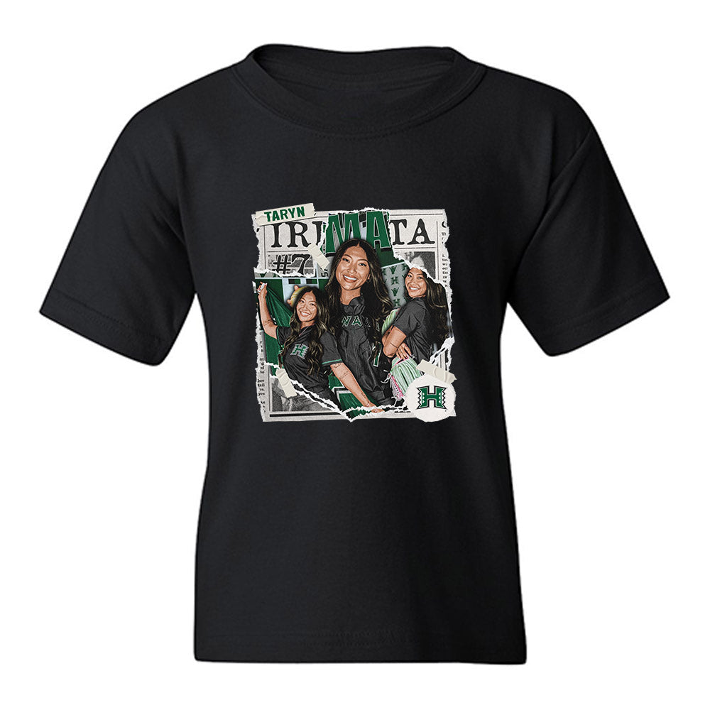 Hawaii - NCAA Softball : Taryn Irimata - Caricature Youth T-Shirt-0
