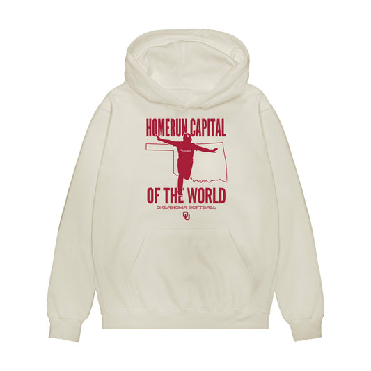 Oklahoma - NCAA Softball : Lexi McDaniel - Homerun Capital Of the World Premium Hooded Sweatshirt-0