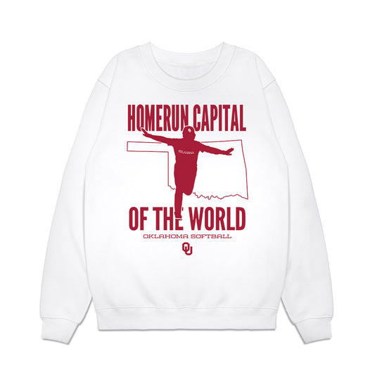 Oklahoma - NCAA Softball : Lexi McDaniel - Homerun Capital Of the World Premium Crewneck Sweatshirt-0