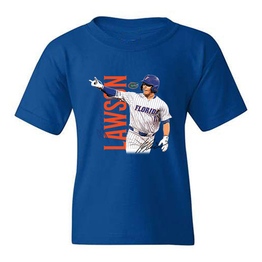 Florida - NCAA Baseball : Brendan Lawson - Collage Youth T-Shirt-0