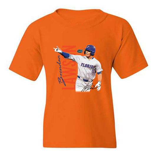 Florida - NCAA Baseball : Brendan Lawson - Collage Youth T-Shirt-0