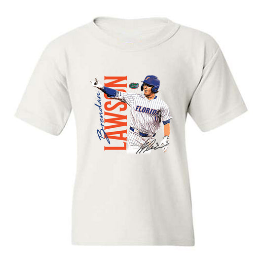 Florida - NCAA Baseball : Brendan Lawson - Collage Youth T-Shirt-0