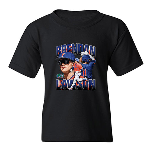 Florida - NCAA Baseball : Brendan Lawson - Collage Youth T-Shirt-0