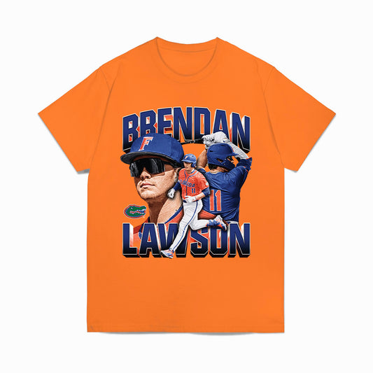 Florida - NCAA Baseball : Brendan Lawson - Collage Comfort Colors T-Shirt-0