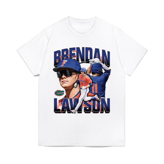 Florida - NCAA Baseball : Brendan Lawson - Collage Comfort Colors T-Shirt-0