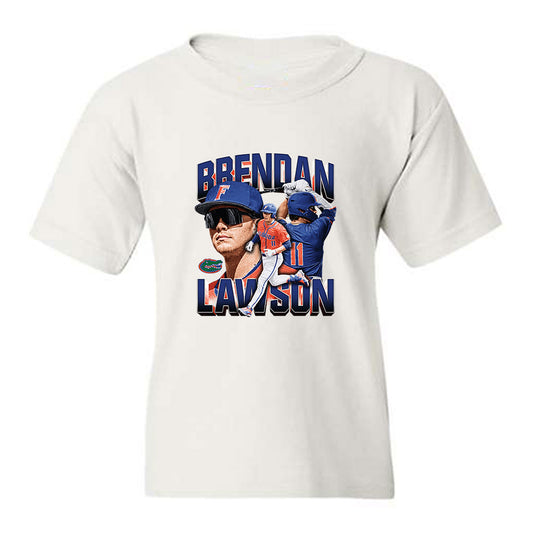 Florida - NCAA Baseball : Brendan Lawson - Collage Youth T-Shirt-0