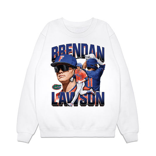 Florida - NCAA Baseball : Brendan Lawson - Collage Premium Crewneck Sweatshirt-0