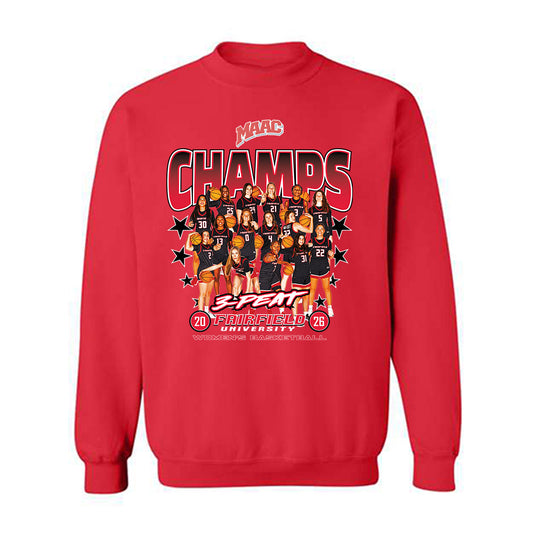 Fairfield - NCAA Women's Basketball : - MAAC Conference Tournament Champions Crewneck Sweatshirt-0