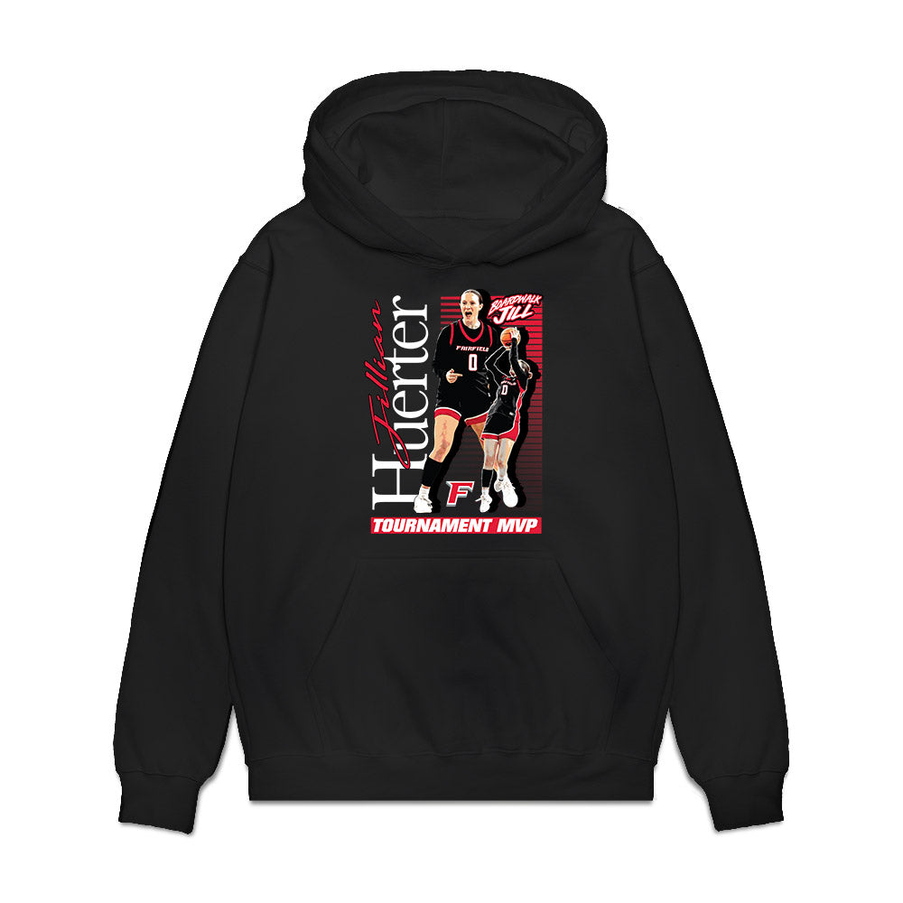 Fairfield - NCAA Women's Basketball : Jillian Huerter - Collage Premium Hooded Sweatshirt-0